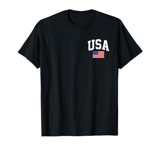American Flag Stars Stripes 4th of July Patriotic USA Logo T-Shirt