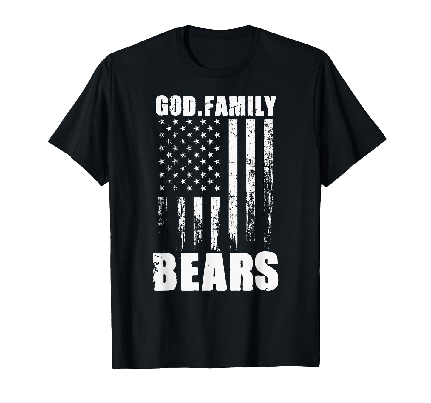 Cherokee Bluff Bears God. Family. Vintage USA Flag T-Shirt