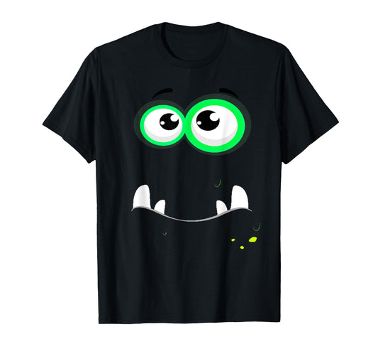 Funny Scary Monster Eyeball Face Easy Christma Costume Cute T-Shirt