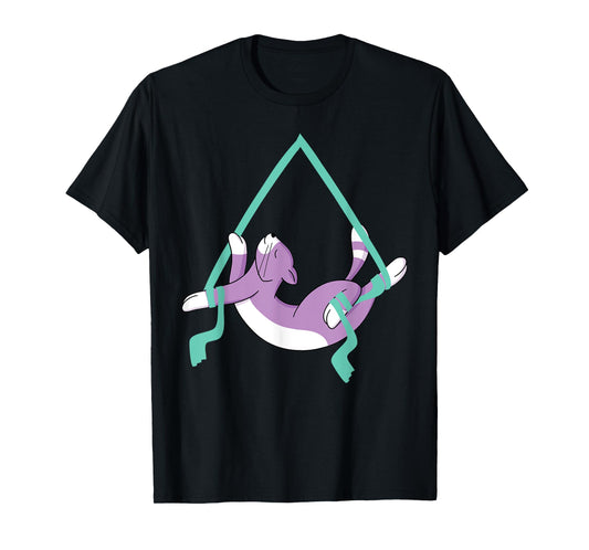 Aerialist Cat Aerial Profession Yoga Fitness T-Shirt for Men Women Girls Kids