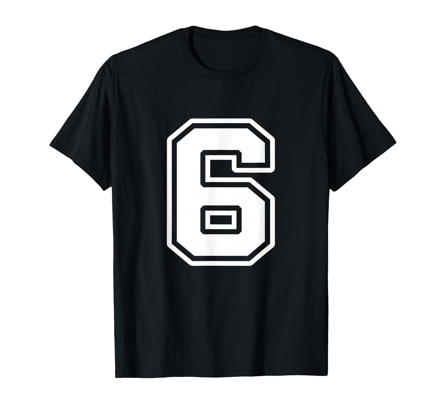 6th Birthday 6 Years Number 6 Uniform Sports Team Jersey T-Shirt