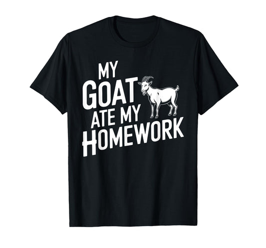 Funny Goat Art For Boys Girls Kids Goat Farmer Goat Lover T-Shirt