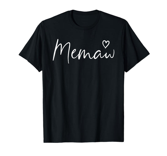 Memaw Gifts For Women Grandma Heart Mother's Day Memaw T-Shirt