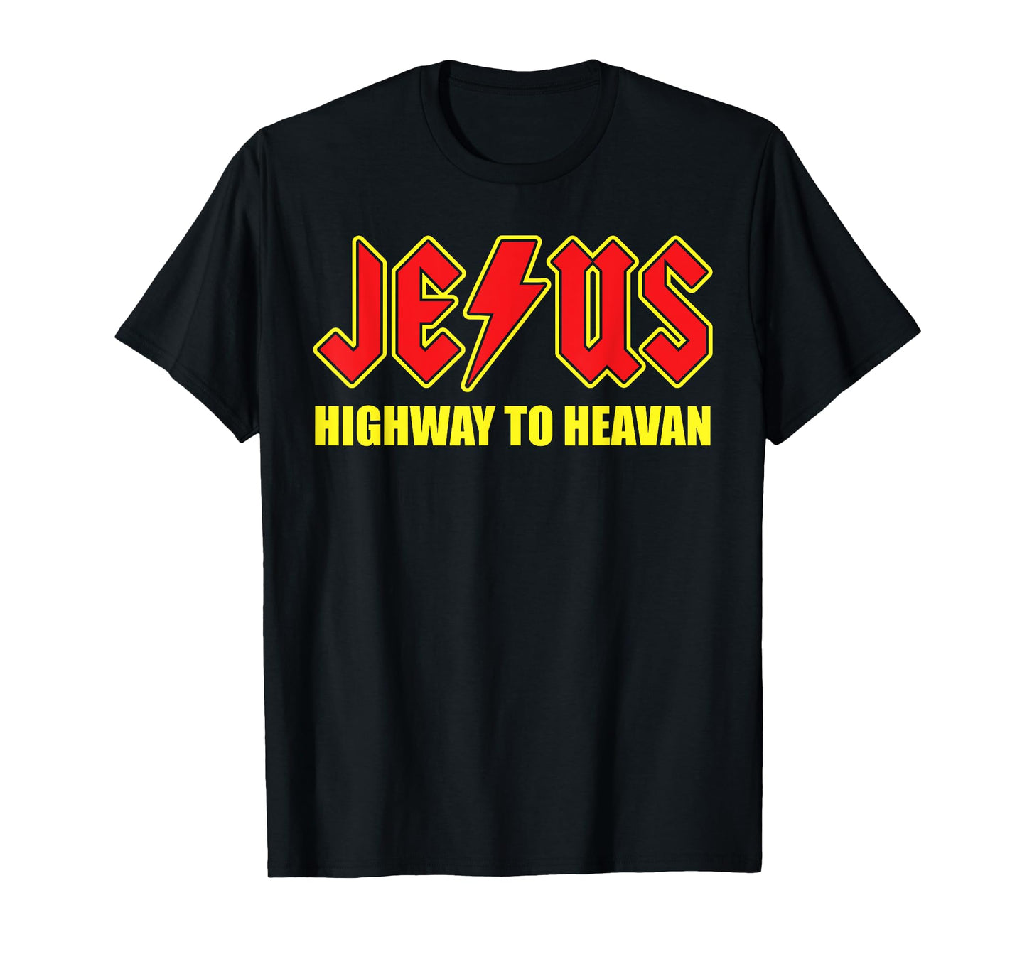 Jesus Highway To Heaven T Shirt -Superhero Jesus Christian T T-Shirt