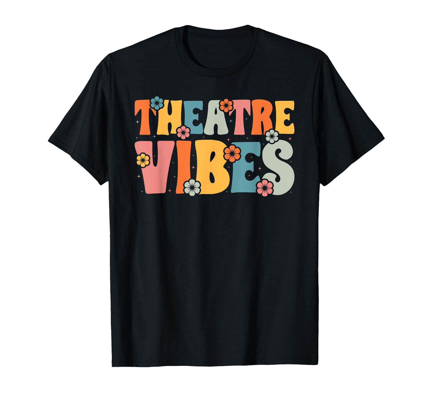 Retro Theatre Vibes Teacher Women Kids Auditorium Concert T-Shirt