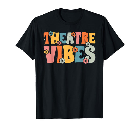 Retro Theatre Vibes Teacher Women Kids Auditorium Concert T-Shirt