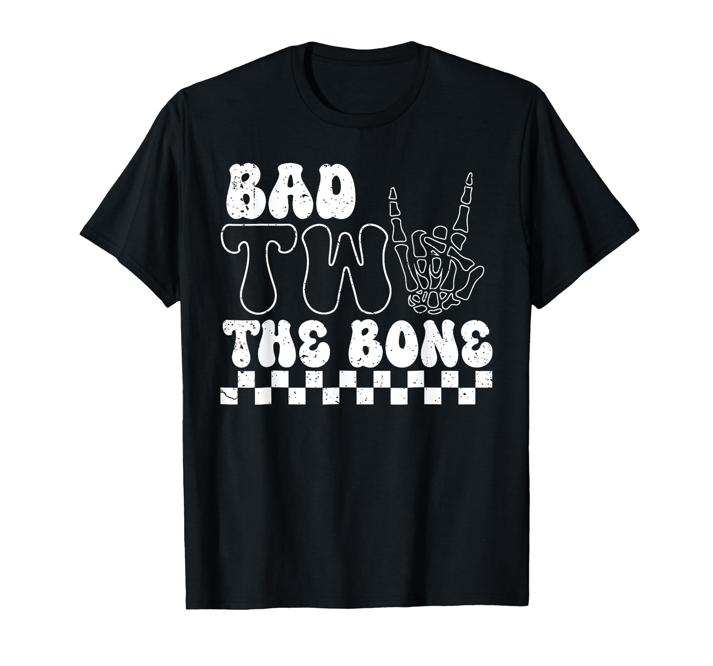 2nd Birthday Boy Shirt Bad To Bone 2 Year Old Toddler Kids T-Shirt