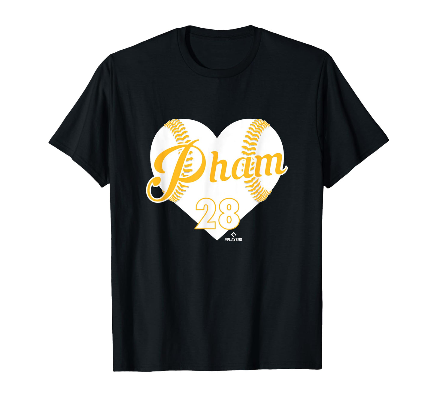 Baseball Heart Tommy Pham Pittsburgh Baseball MLBPA T-Shirt