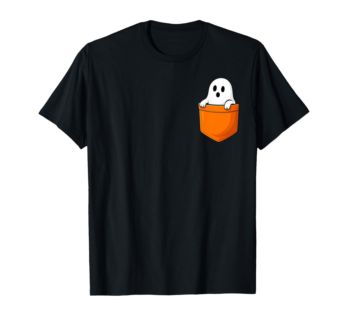 Ghost in Pocket Halloween Spooky Funny Boo Costume T-Shirt