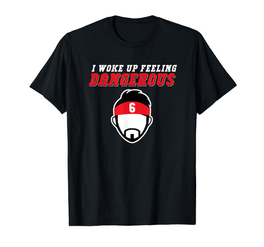The Land - Tampa Woke Up Feeling Dangerous Football Team T-Shirt - Black - Small - Unisex-Adults