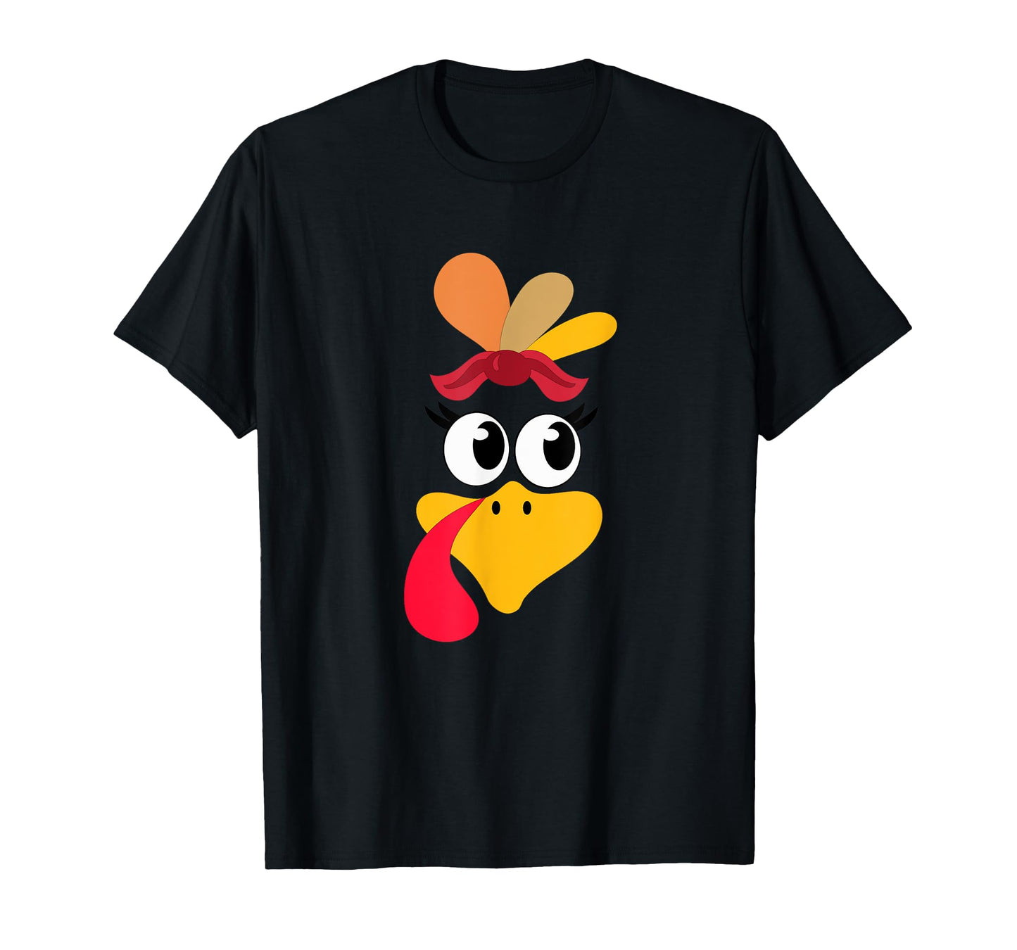 Turkey Face Family Thanksgiving Shirts For Women Kids Men T-Shirt