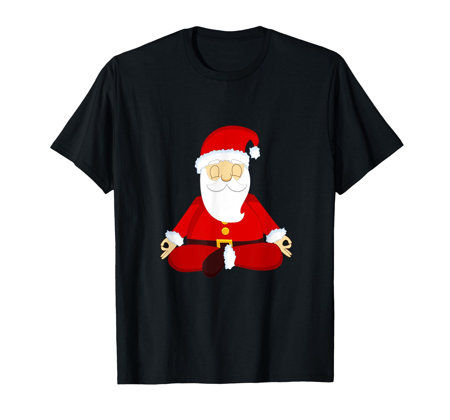 Funny Santa Claus Christmas Yoga Lotus Pose T-Shirt T-Shirt