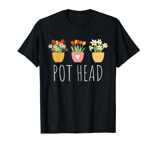 Funny Pot Plants Head Cute Funny Succulent Garden Gardening T-Shirt