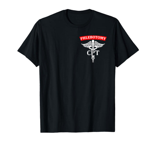 Phlebotomist CPT Certified Phlebotomy Technician Symbol Logo T-Shirt