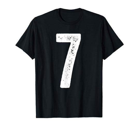 7th Birthday 7 Years Uniform Sports Team Jersey Number 7 T-Shirt