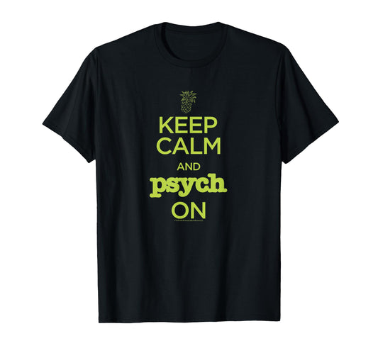 Psych Keep Calm and Psych On Standard T-Shirt - Official Tee T-Shirt