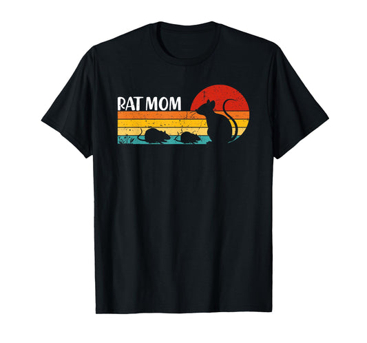 Rat Mom Mother's Day Animal Lover Retro Vintage T-Shirt
