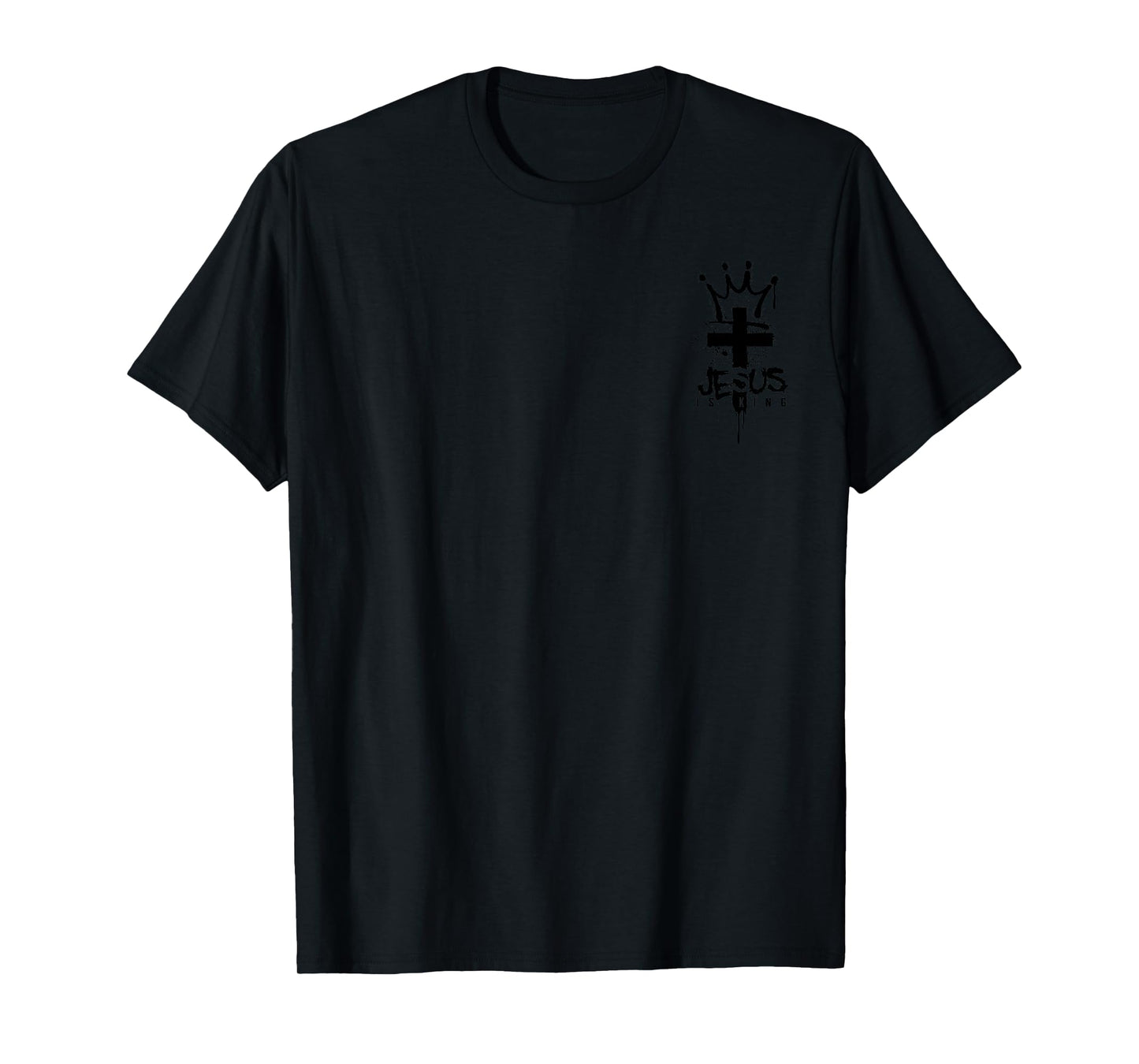 Jesus is King, Christian Cross - Front and Back T-Shirt