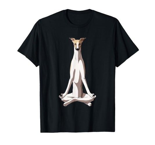 Funny Yoga Dog Whippet Men Women Girls Kids T-Shirt