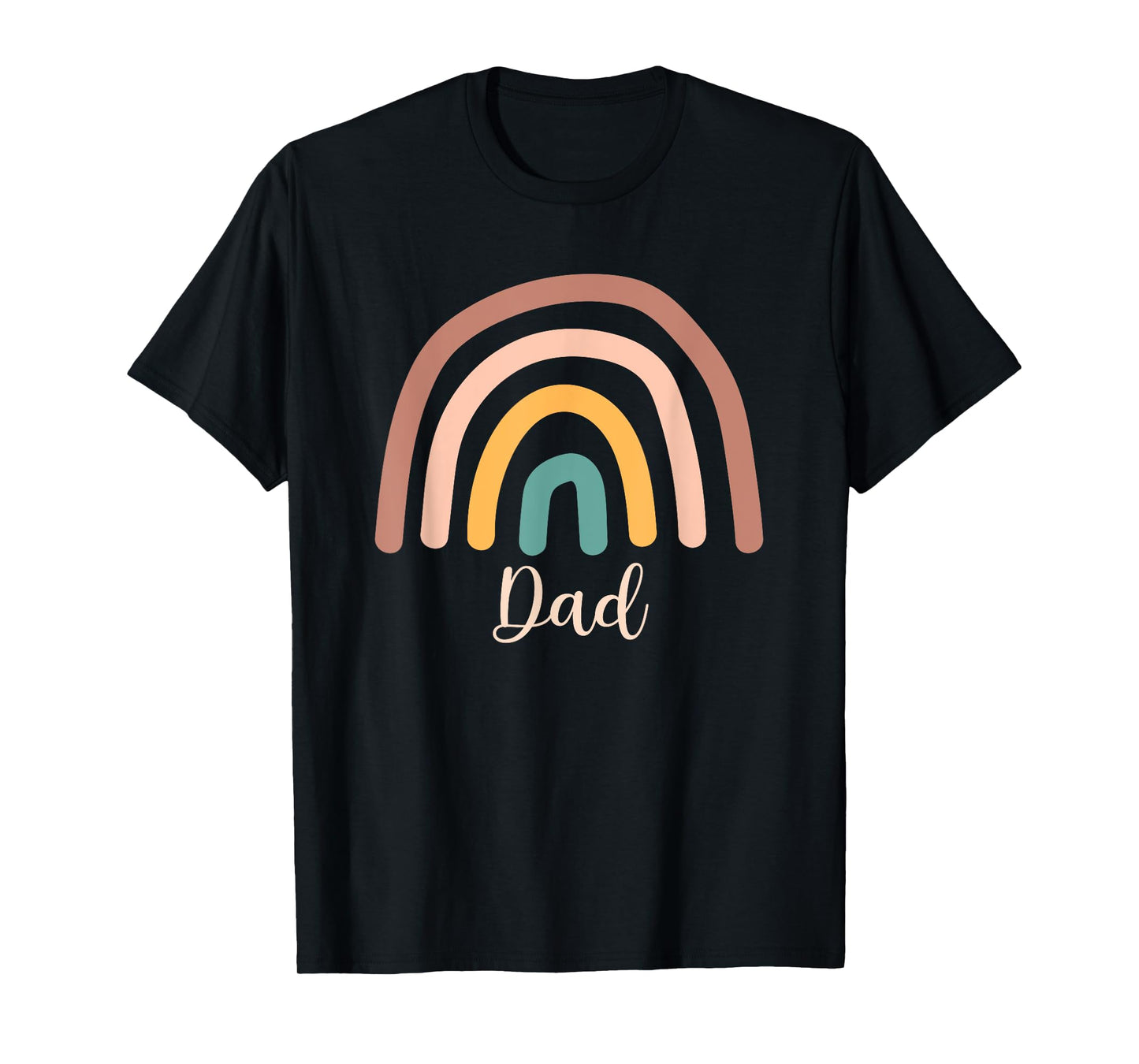 Dad Boho Rainbow Family Matching Birthday Party Father's Day T-Shirt