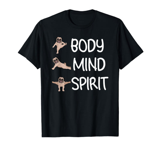 Funny Yoga Pug For Women Men Kids, Funny Dog Lovers T-Shirt
