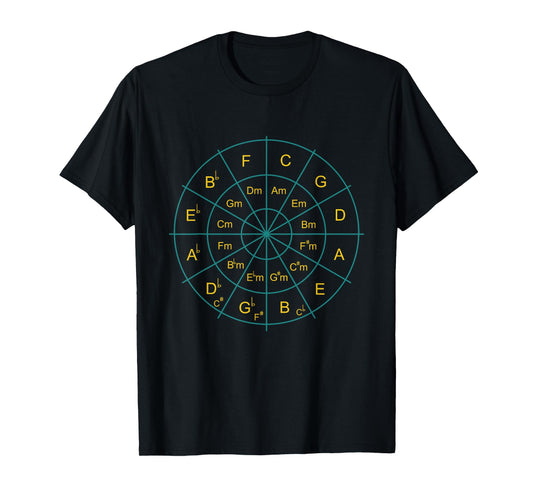 Circle Of Fifths Music Teacher Music Student Composer T-Shirt for Men Women Girls Kids