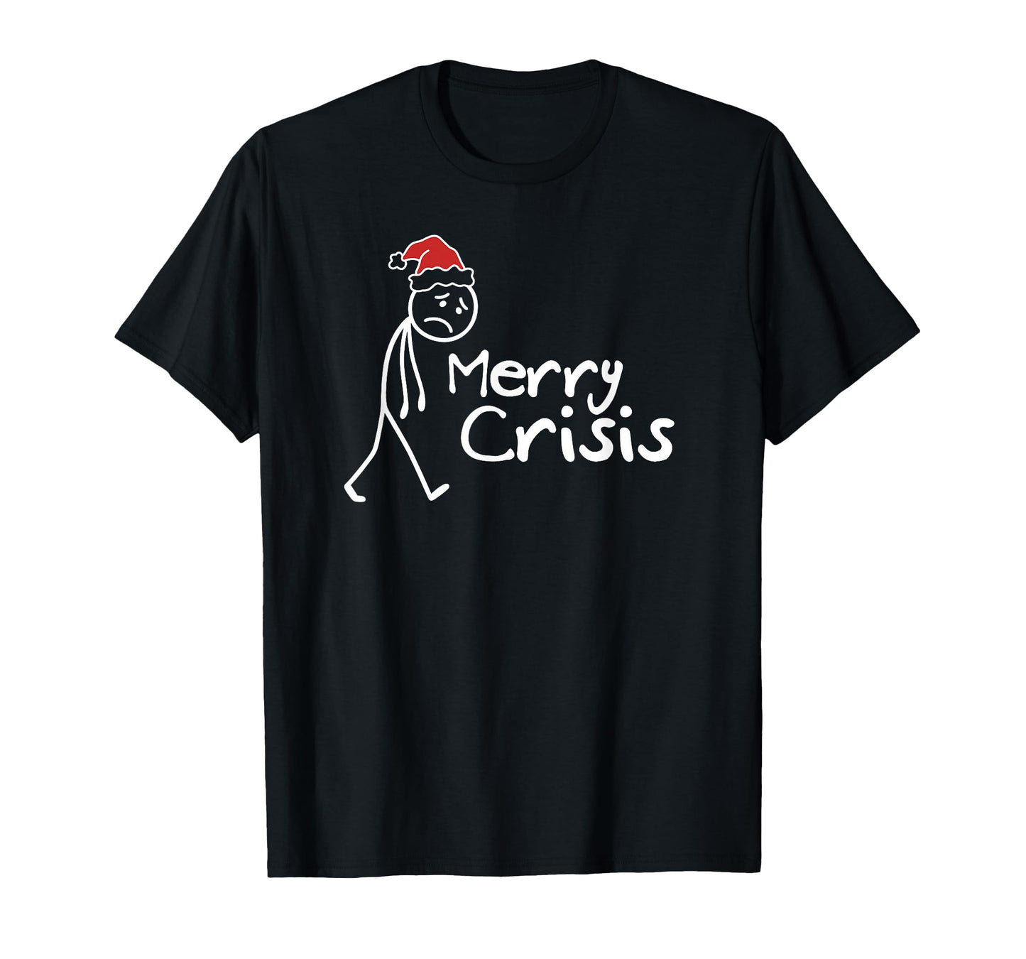 Merry Crisis Funny Christmas Introvert T-Shirt