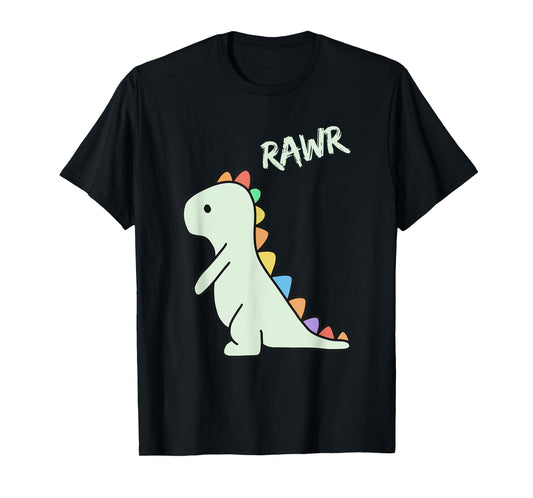 Cute Dino Rawr Dinosaur Roaring Funny Kid Dino Cartoon T-Shirt