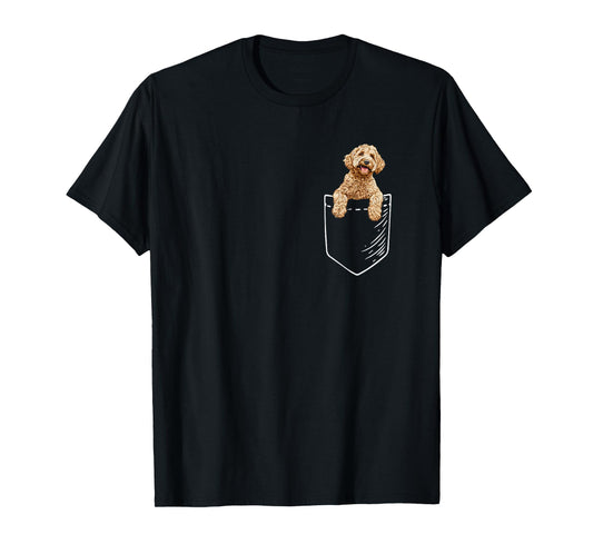 Mens Womens Funny Pocket Kids Goldendoodle Doodle Lover T-Shirt