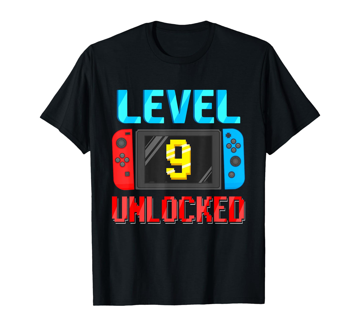 Level 9 Unlocked Birthday Video Gamer 9th Birthday Party T-Shirt