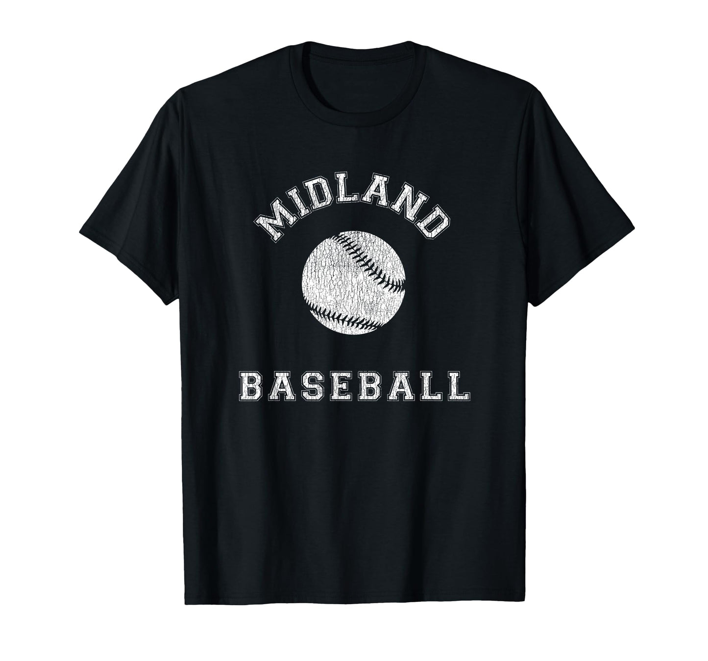 Midland Baseball Distressed Retro Classic T-Shirt