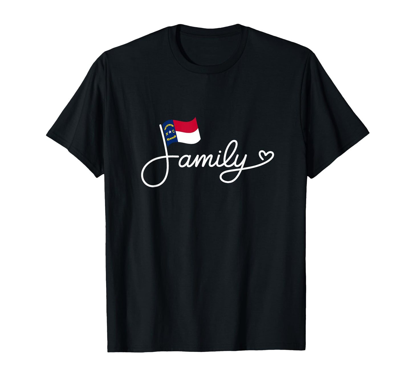 North Carolina Family - NC State Flag Heritage Word Art T-Shirt