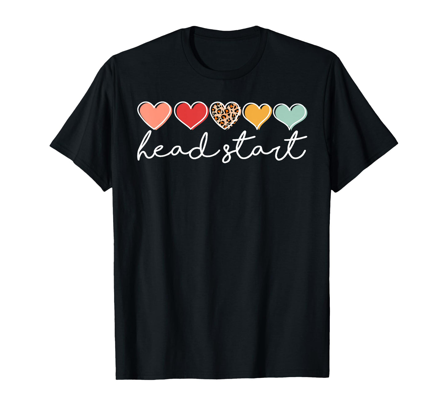 Back To School Head Start Heart Homeschool Headstart Teacher T-Shirt for Men Women Kids