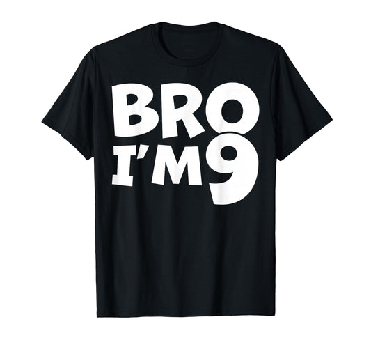 9 Year Old BDay Decorations Son Boy 9yr 9th Birthday T-Shirt