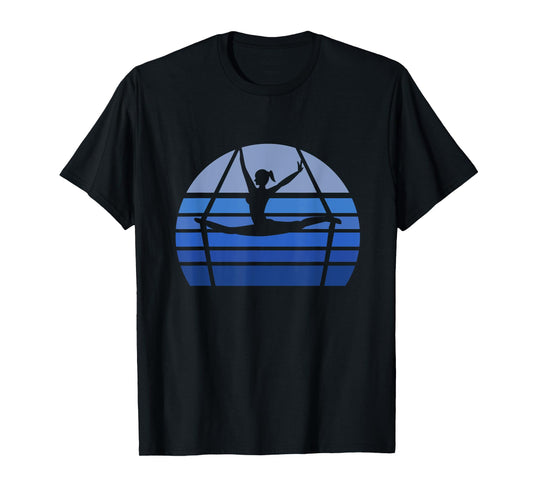 Retro Aerial Yoga Silhouette Lover Gift Aerialist Yogi Dance T-Shirt