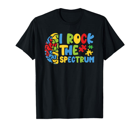 Autistic Autism Awareness Boys Toddler I Rock The Spectrum T-Shirt