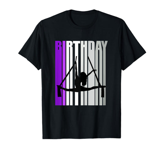 Pretty Purple Kids Air Dancer Birthday Aerialist Train Girl T-Shirt