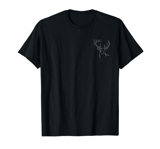 Deer Skull Pocket Buck Elk Hunting Hunter Men Women Kids T-Shirt