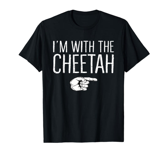 I'm With The Cheetah Matching Costume Lazy Halloween Party T-Shirt