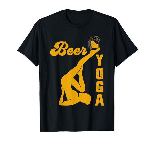 Yoga Outfit BEER YOGA Beer Drinker Funny Beer Yoga T-Shirt