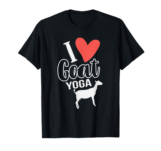 I Love Goat Yoga Funny Goat Yoga T-Shirt for Women T-Shirt