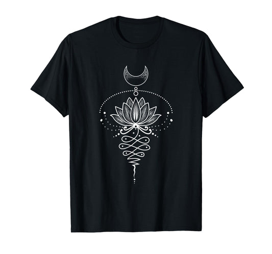 Spiritual Lotus Flower Unalome Zen Meditation Yoga Lovers T-Shirt