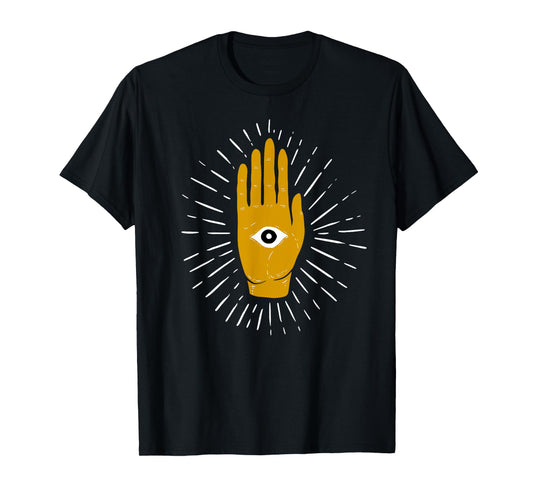 Spiritual Mystic Eye Third Eye All Seeing Eye Hamsa Hand T-Shirt