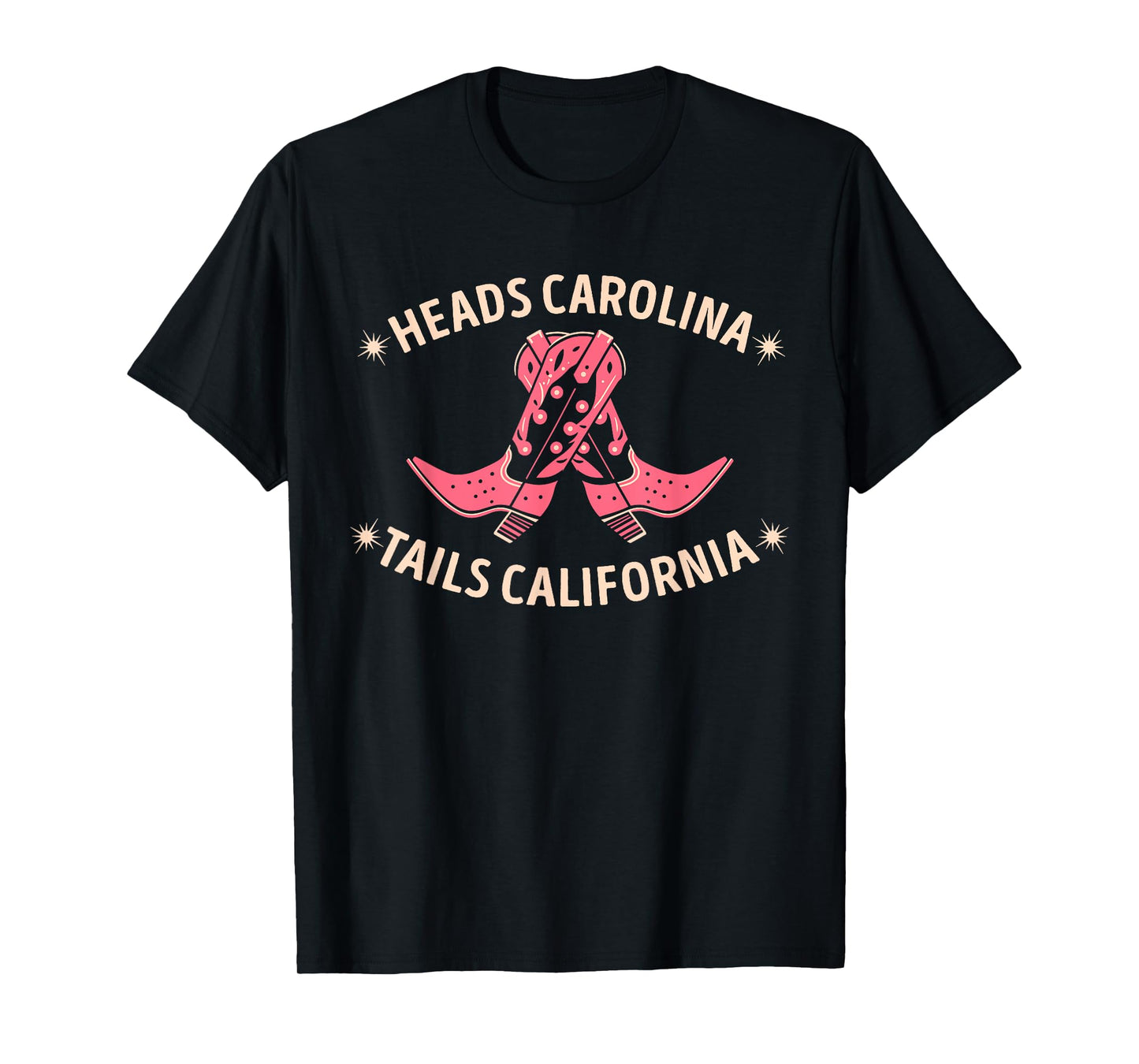 Heads Carolina Tail California Retro Vintage T-Shirt