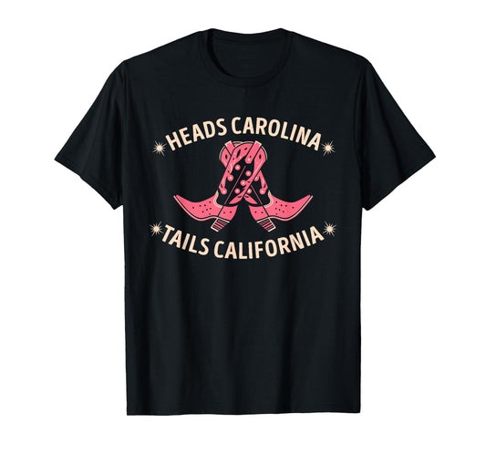 Heads Carolina Tail California Retro Vintage T-Shirt