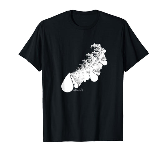 Tsunami Big Wave Ink Blot Rorschach Test Art Design T-Shirt