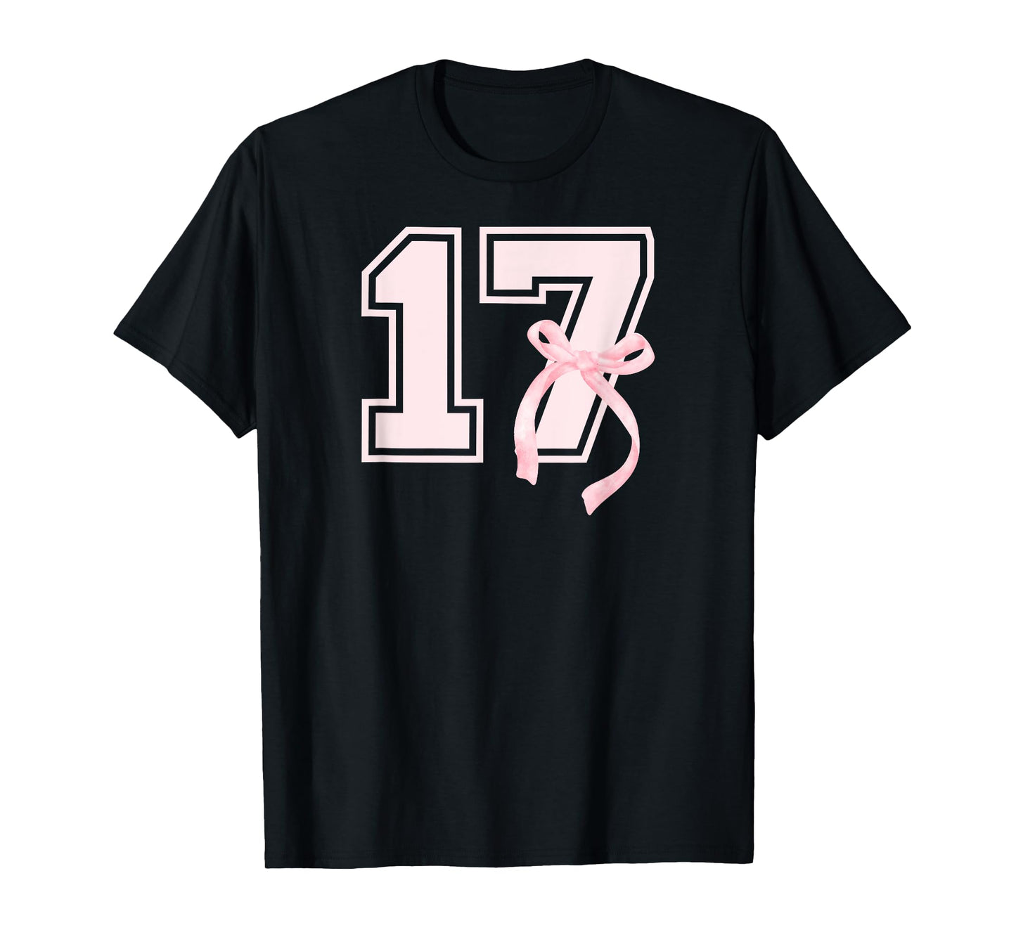 17th Coquette Birthday Party Seventeen Year Old Bow T-Shirt
