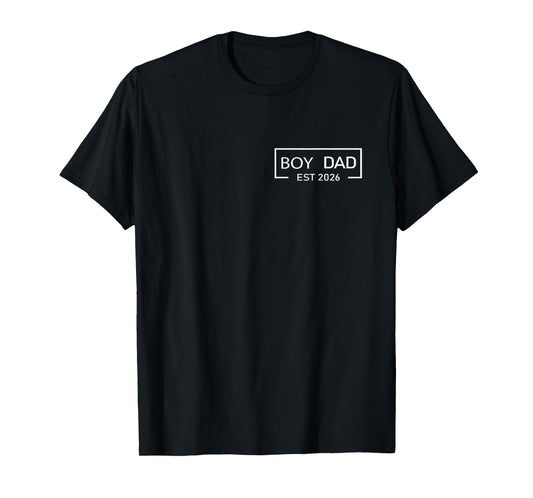 Boy Dad Est. 2026 Logo 2026 Loading New Dad Of Boy 2026 T-Shirt