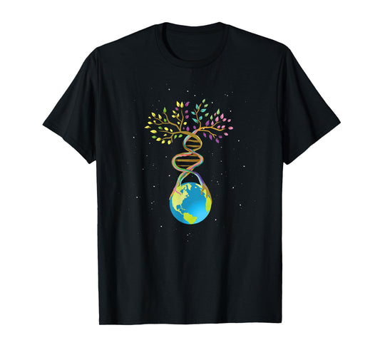 DNA Tree Life Mother Earth Genetics Biologist Science Shirt T-Shirt
