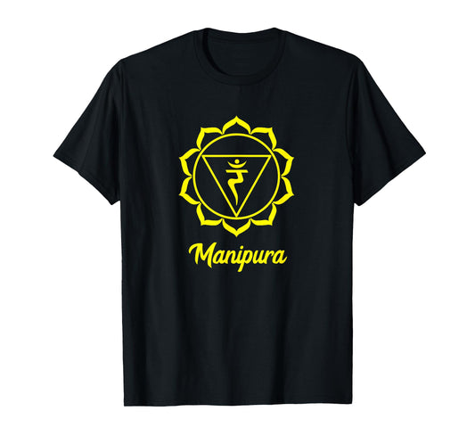 Solar Plexus Chakra Symbol Yellow Manipura Yogi Yoga T-Shirt